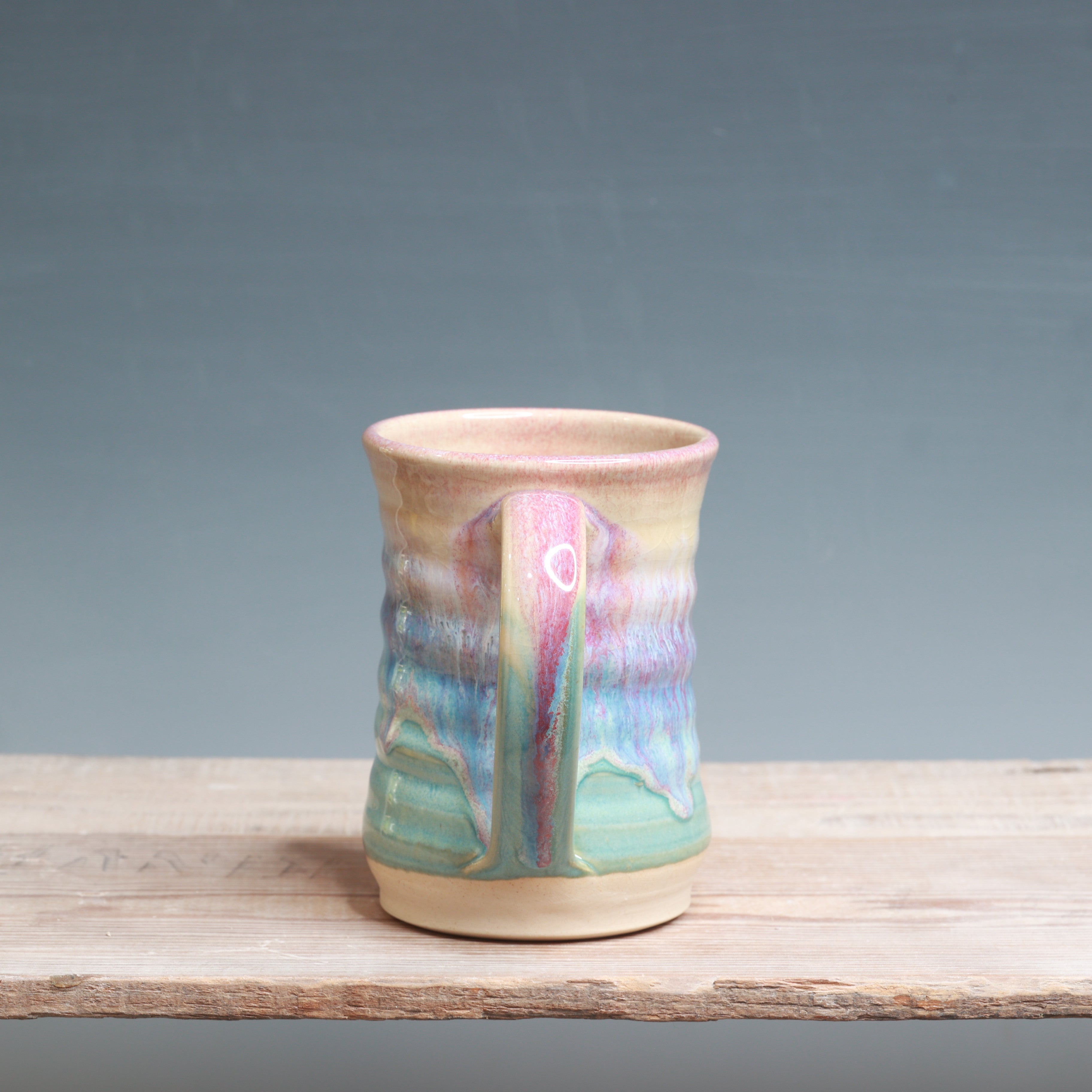 Raspberry Mist over Norse Blue Mug - 13 oz.