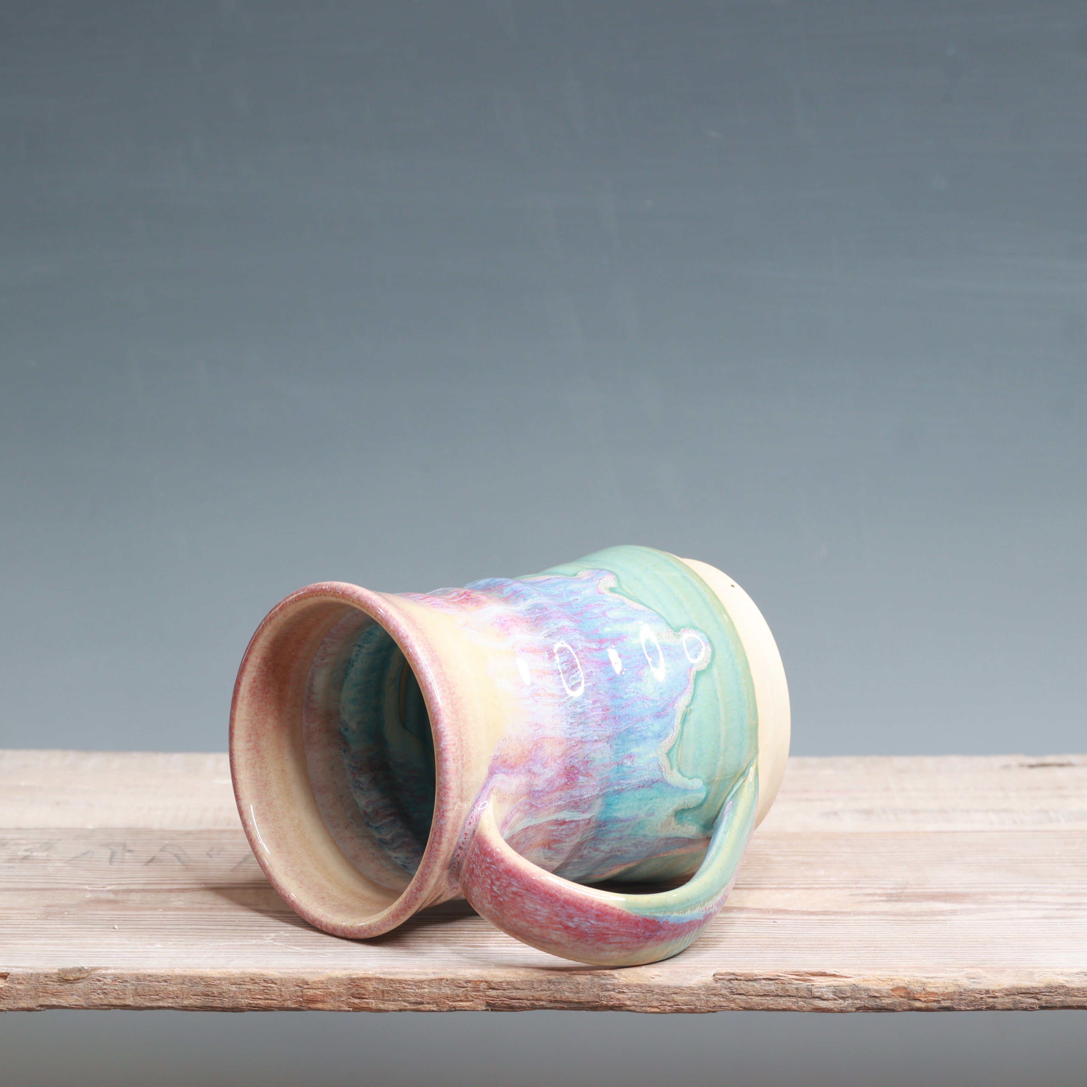 Raspberry Mist over Norse Blue Mug - 13 oz.