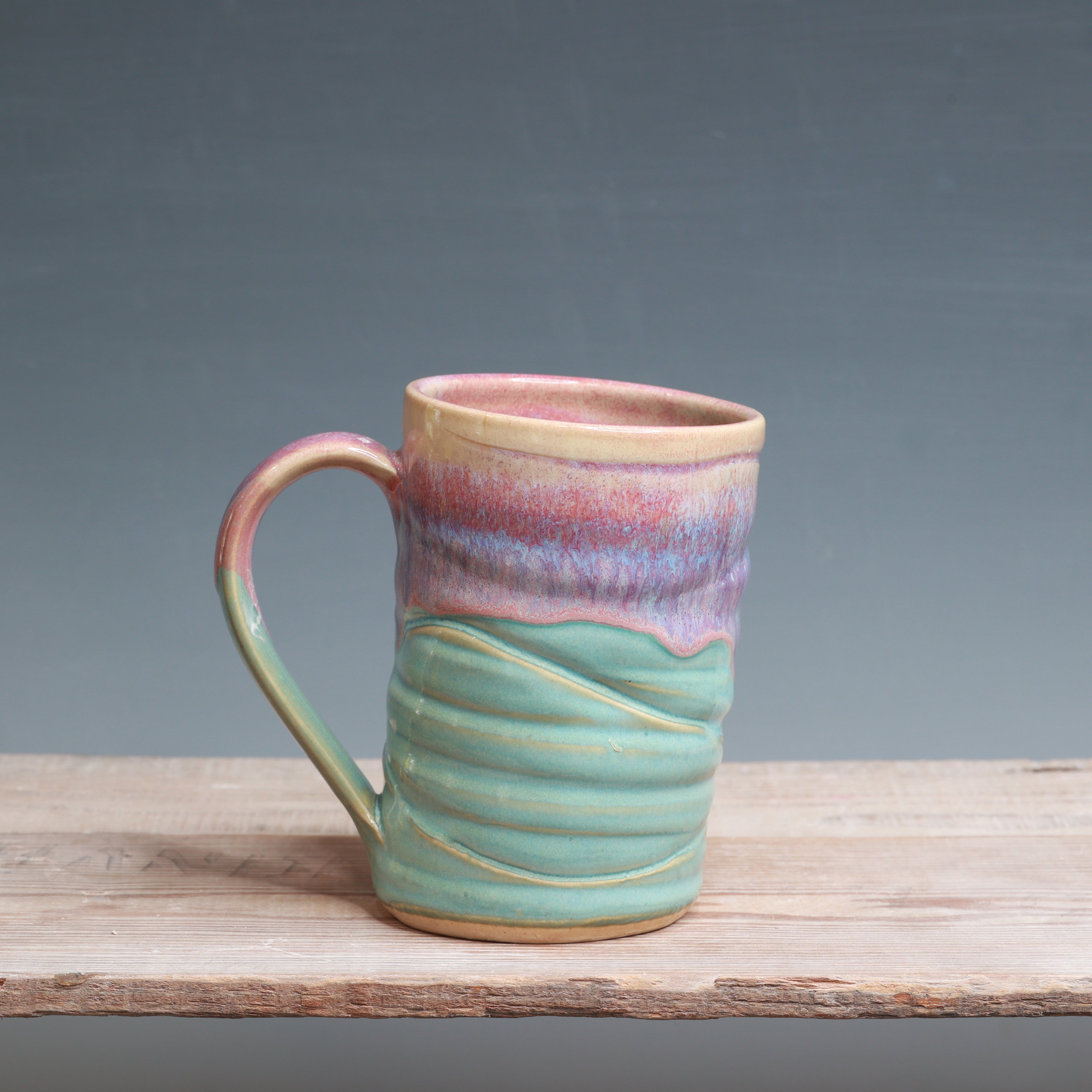 Raspberry Mist over Norse Blue Mug - 15 oz.