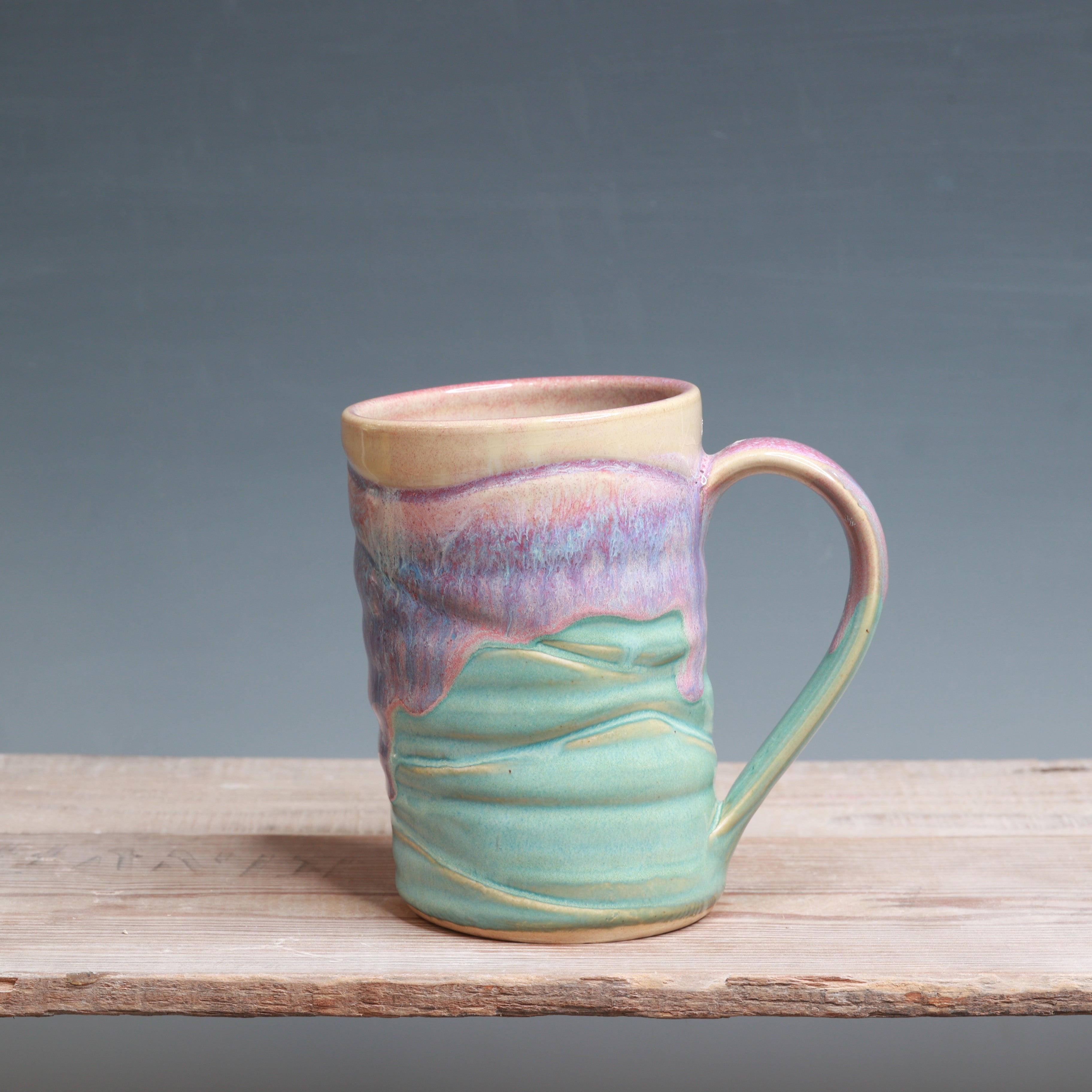 Raspberry Mist over Norse Blue Mug - 15 oz.