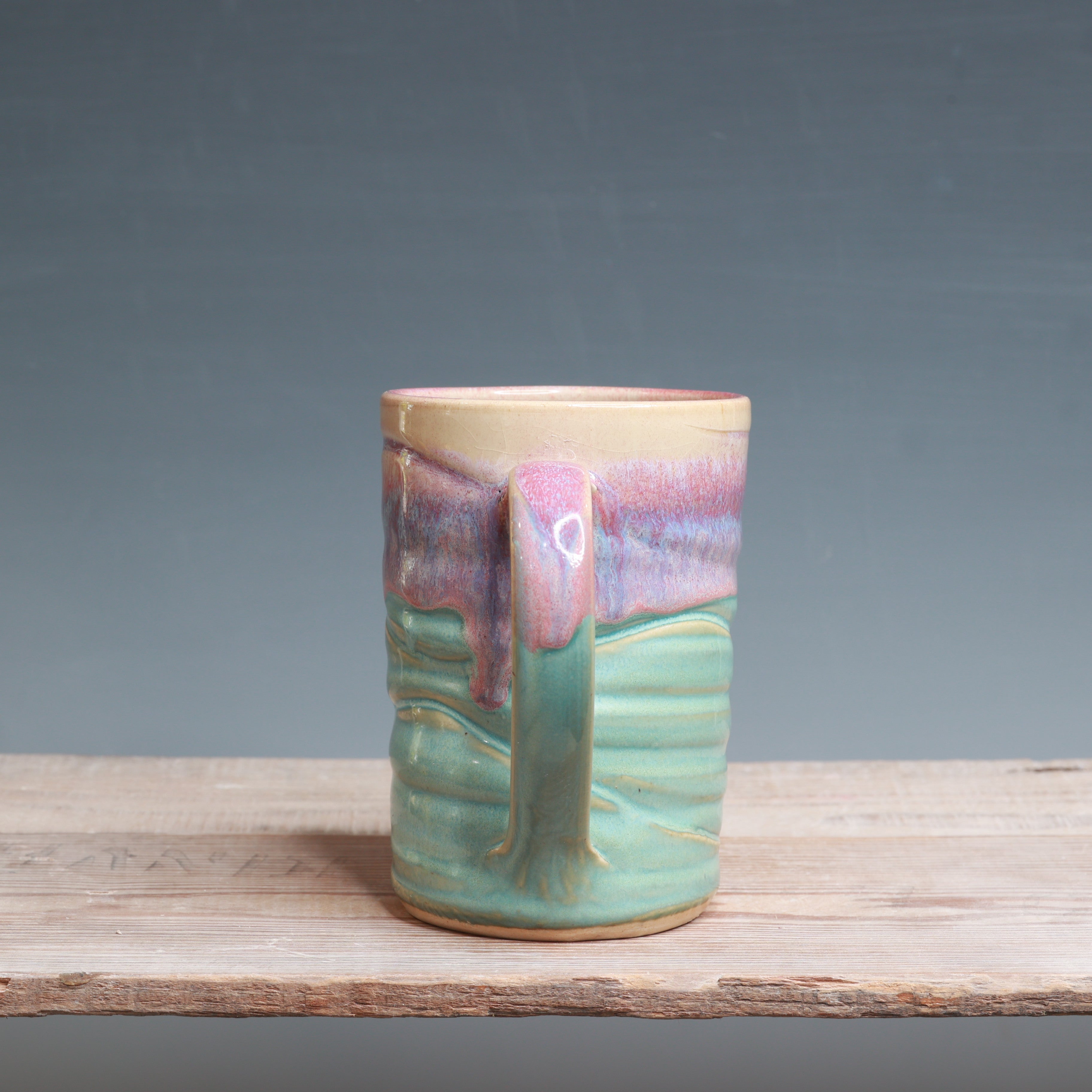 Raspberry Mist over Norse Blue Mug - 15 oz.