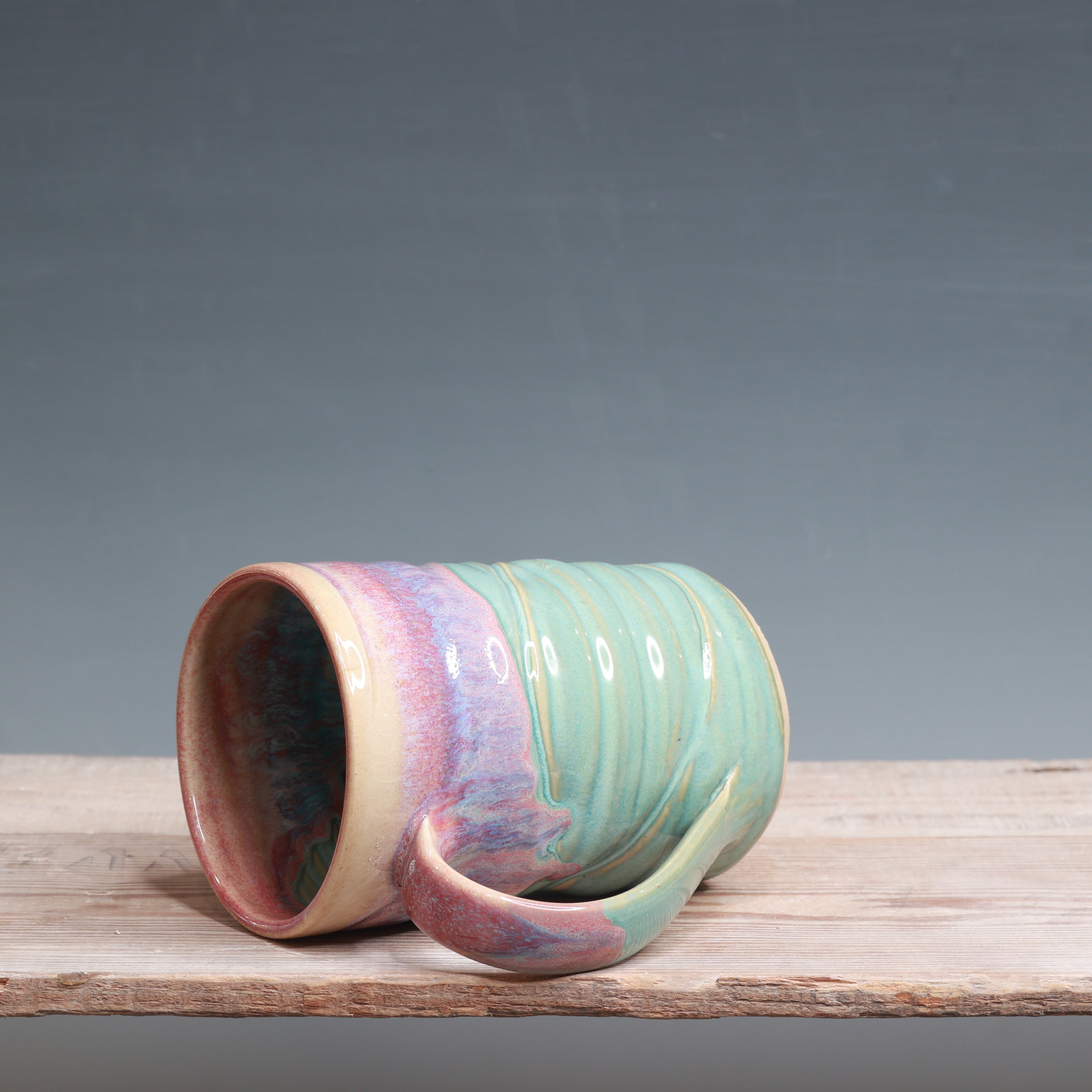 Raspberry Mist over Norse Blue Mug - 15 oz.