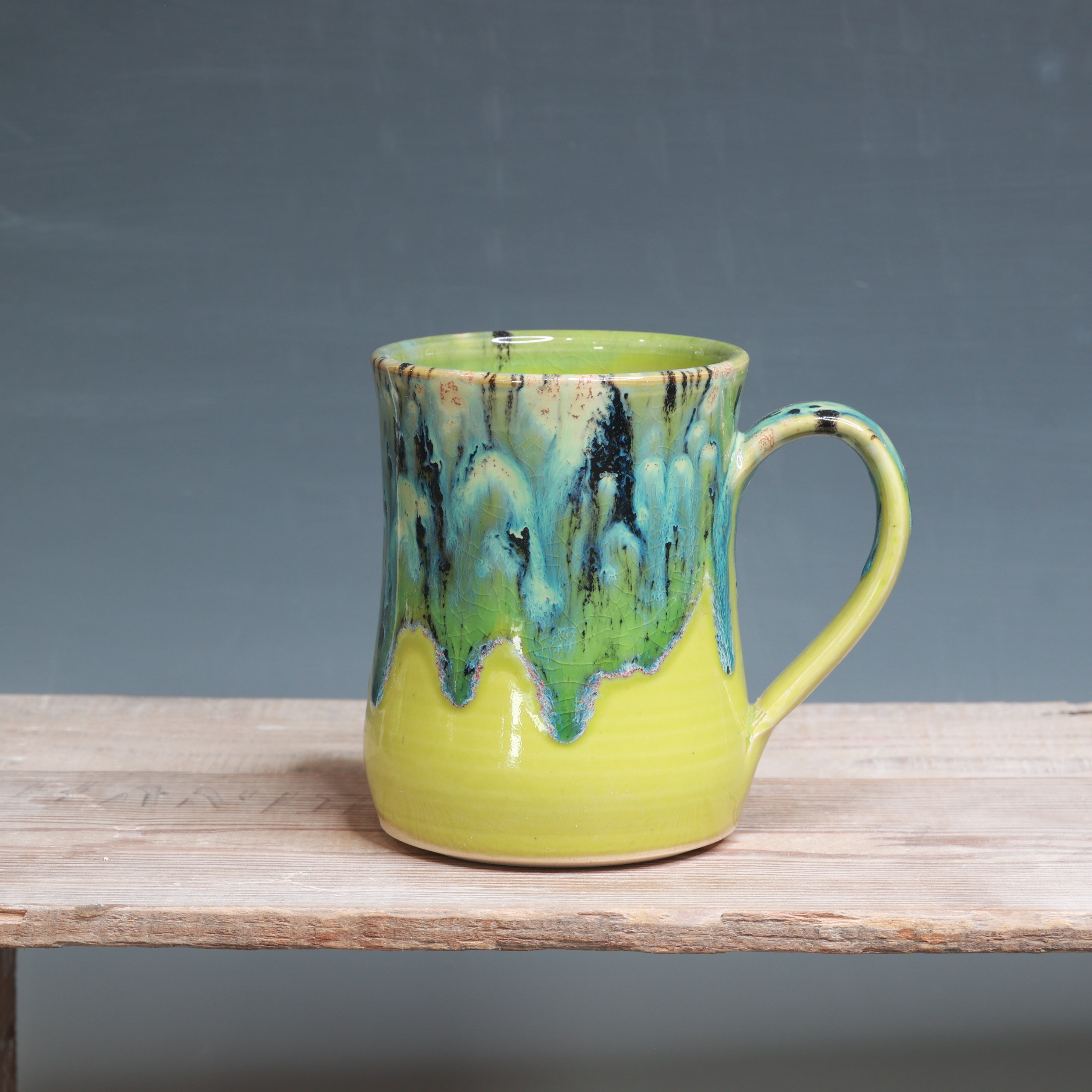 Aurora Green and Green Opal mug 18 oz.