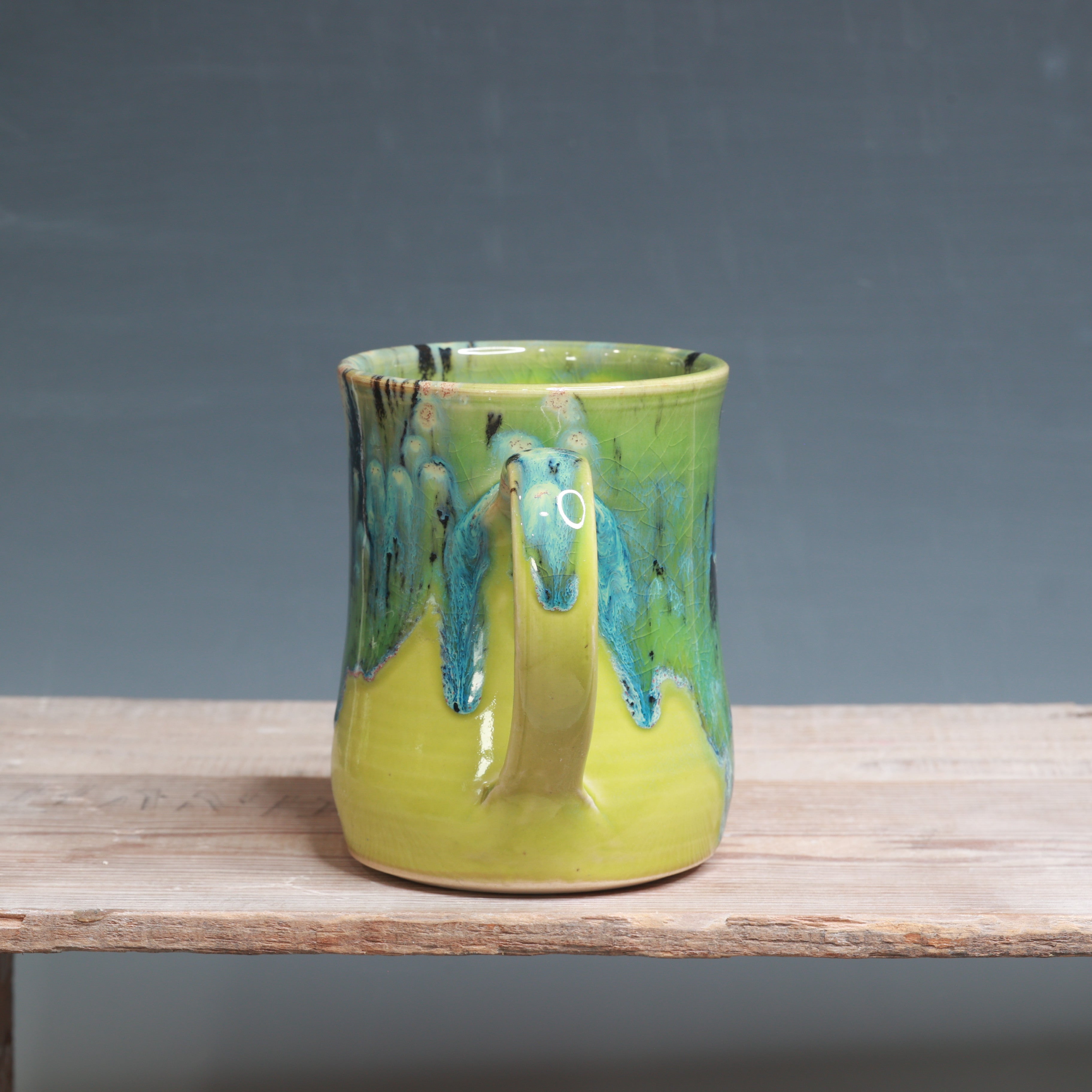Aurora Green and Green Opal mug 18 oz.