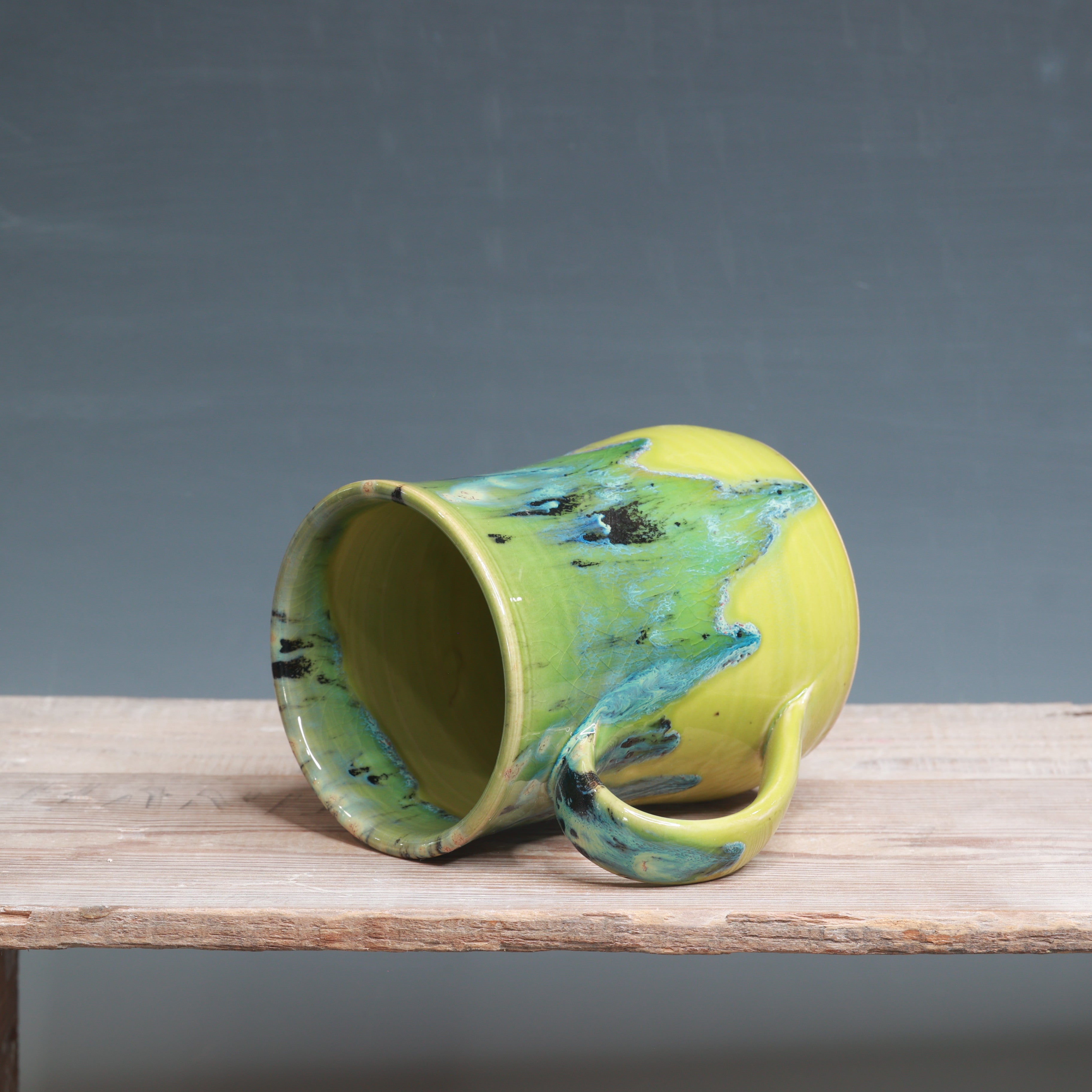 Aurora Green and Green Opal mug 18 oz.