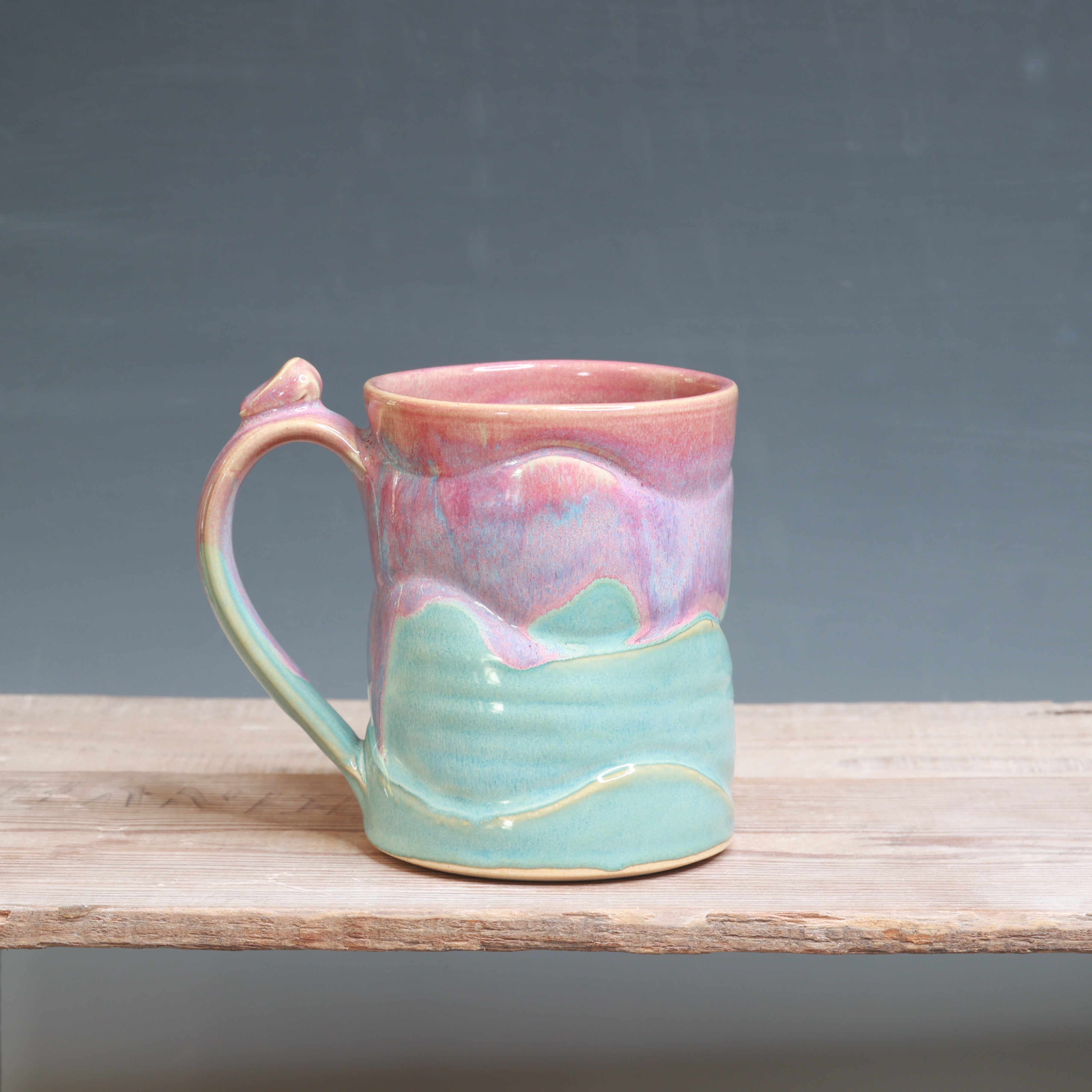 Raspberry Mist over Norse Blue Mug - 18 oz.