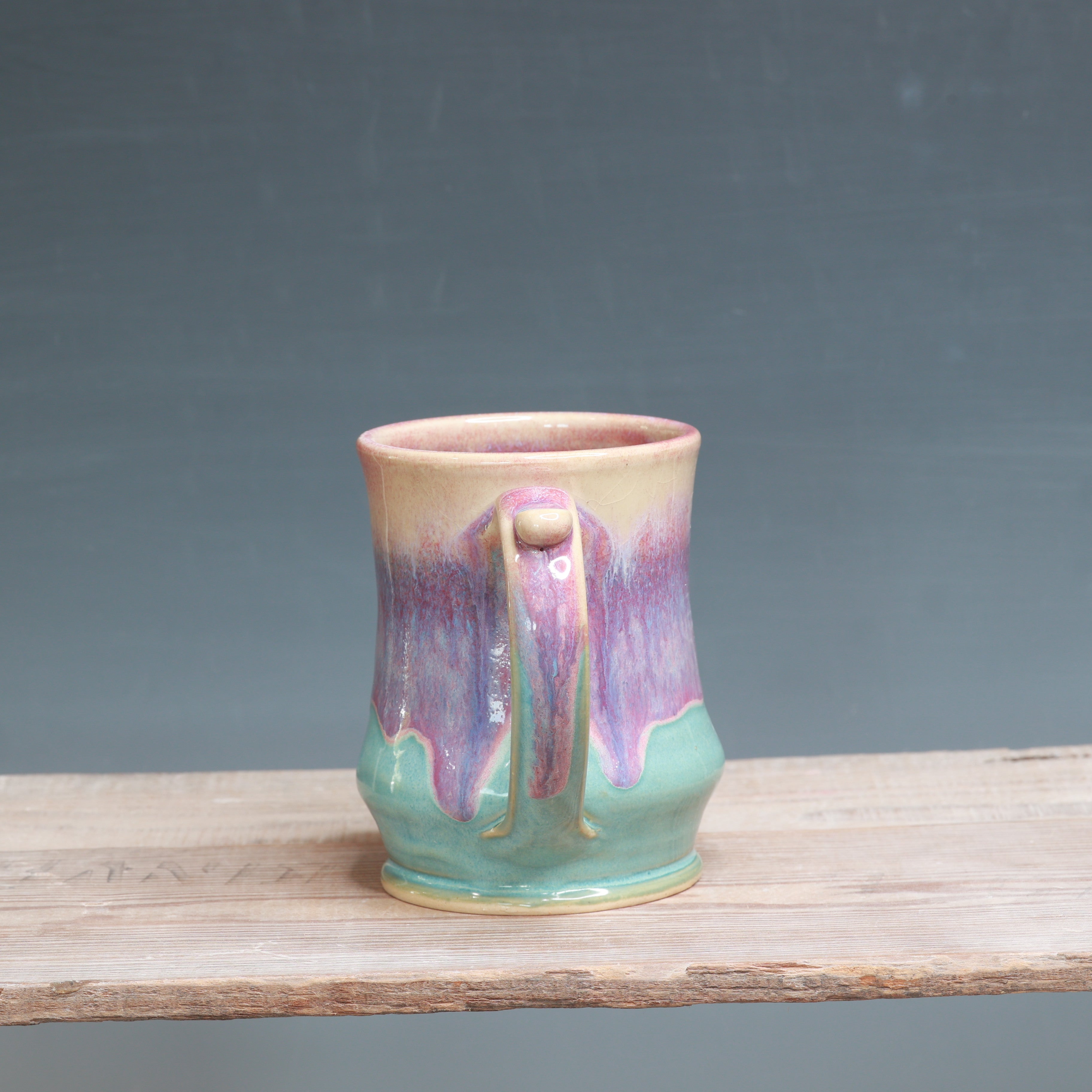 Raspberry Mist over Norse Blue Mug - 14-15oz
