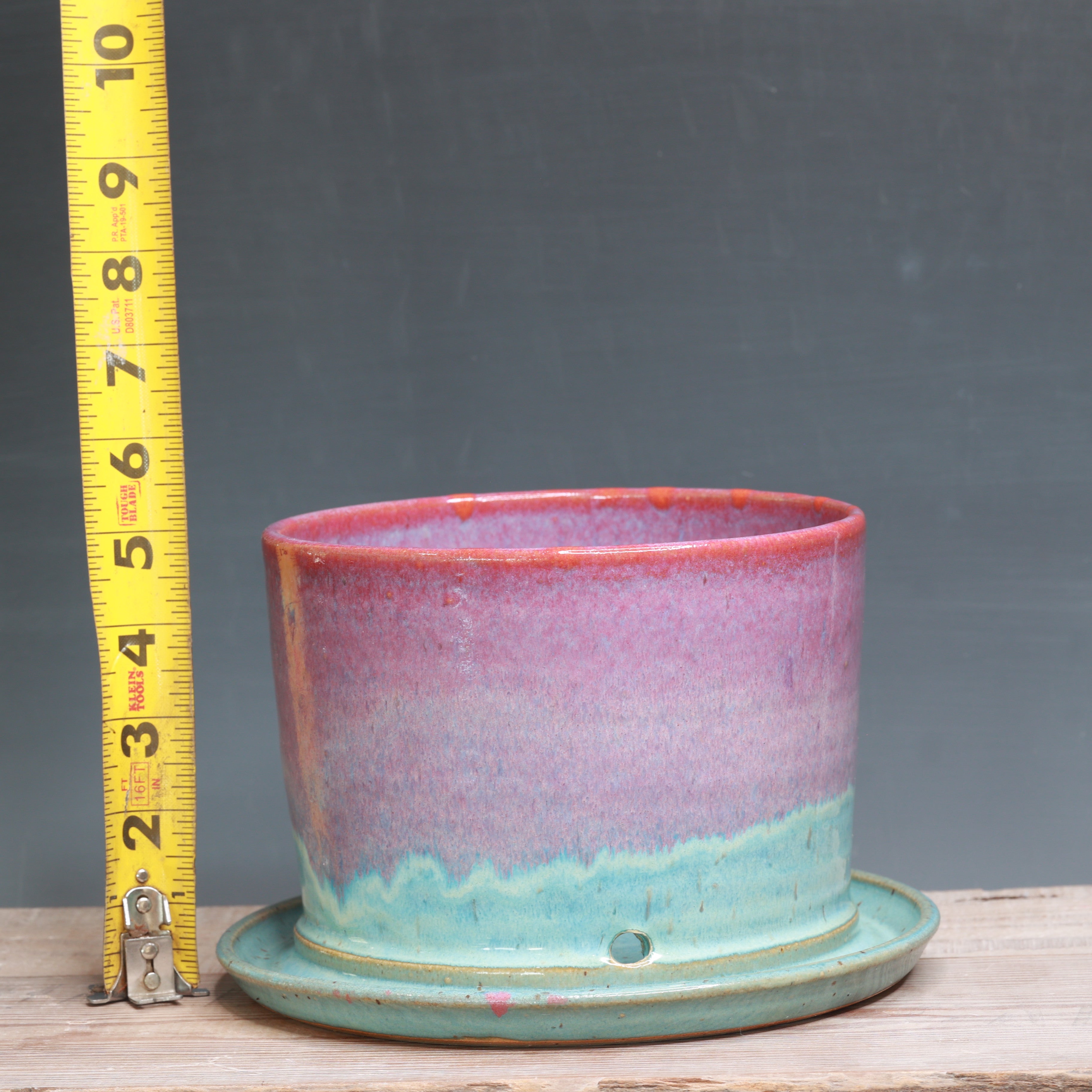 Raspberry Mist and Norse Blue Planter