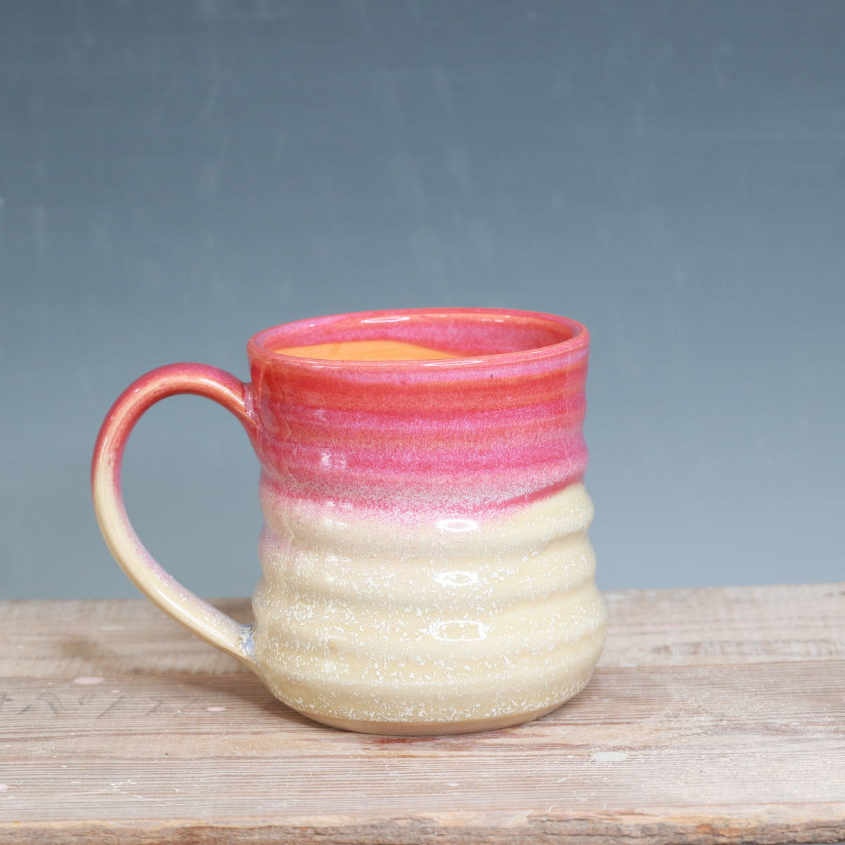 Raspberry Mist and Alabaster Mug 16-18 oz.