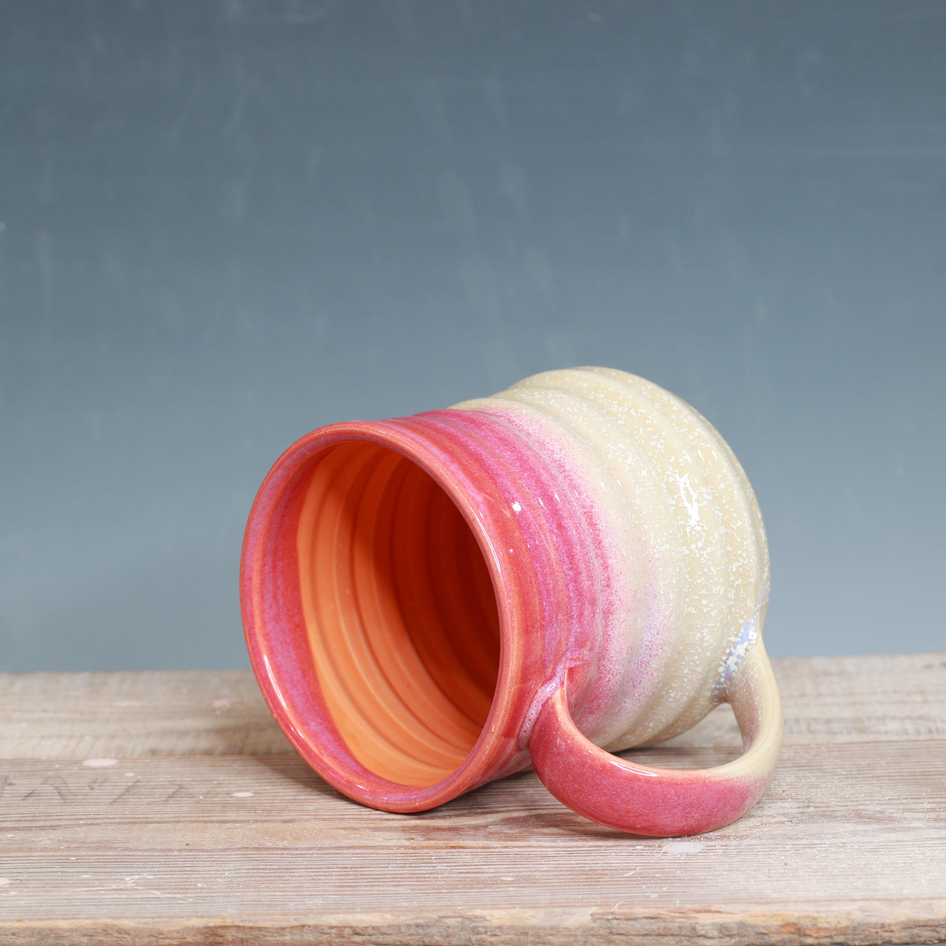 Raspberry Mist and Alabaster Mug 16-18 oz.
