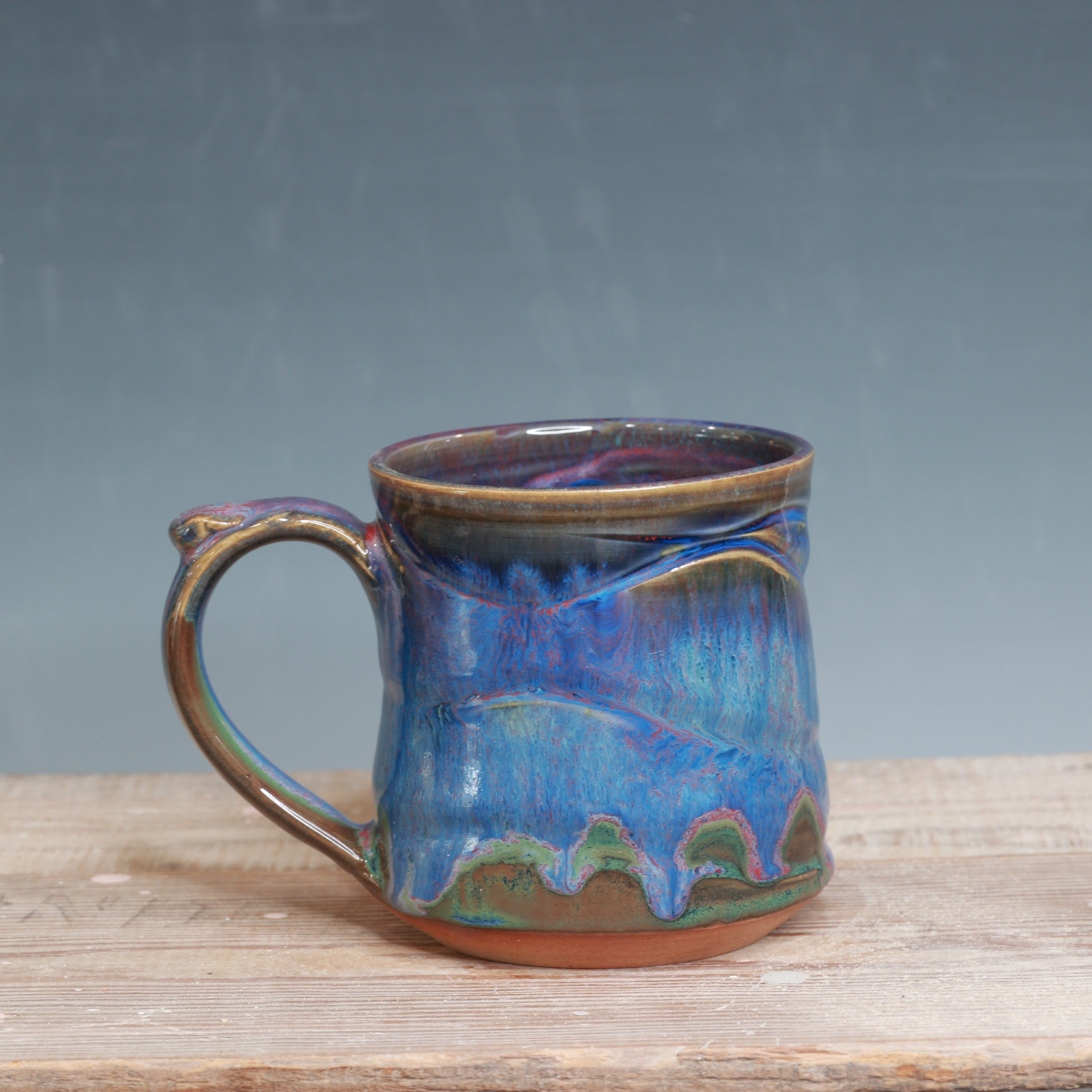 Blue Surf and Raspberry Mist Mug 16 oz.