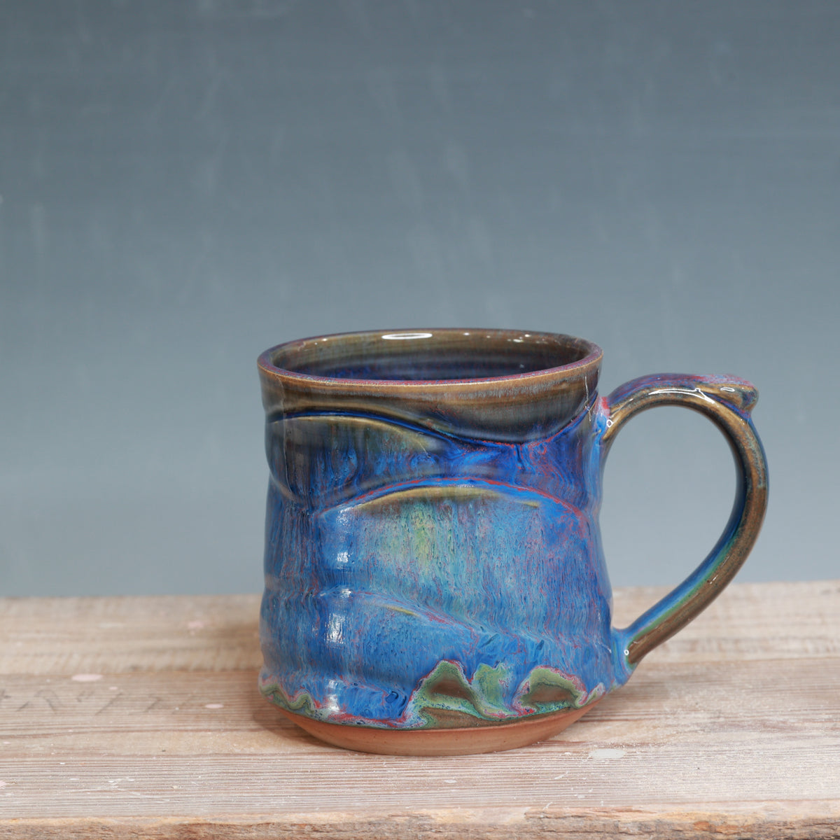 Blue Surf and Raspberry Mist Mug 16 oz.