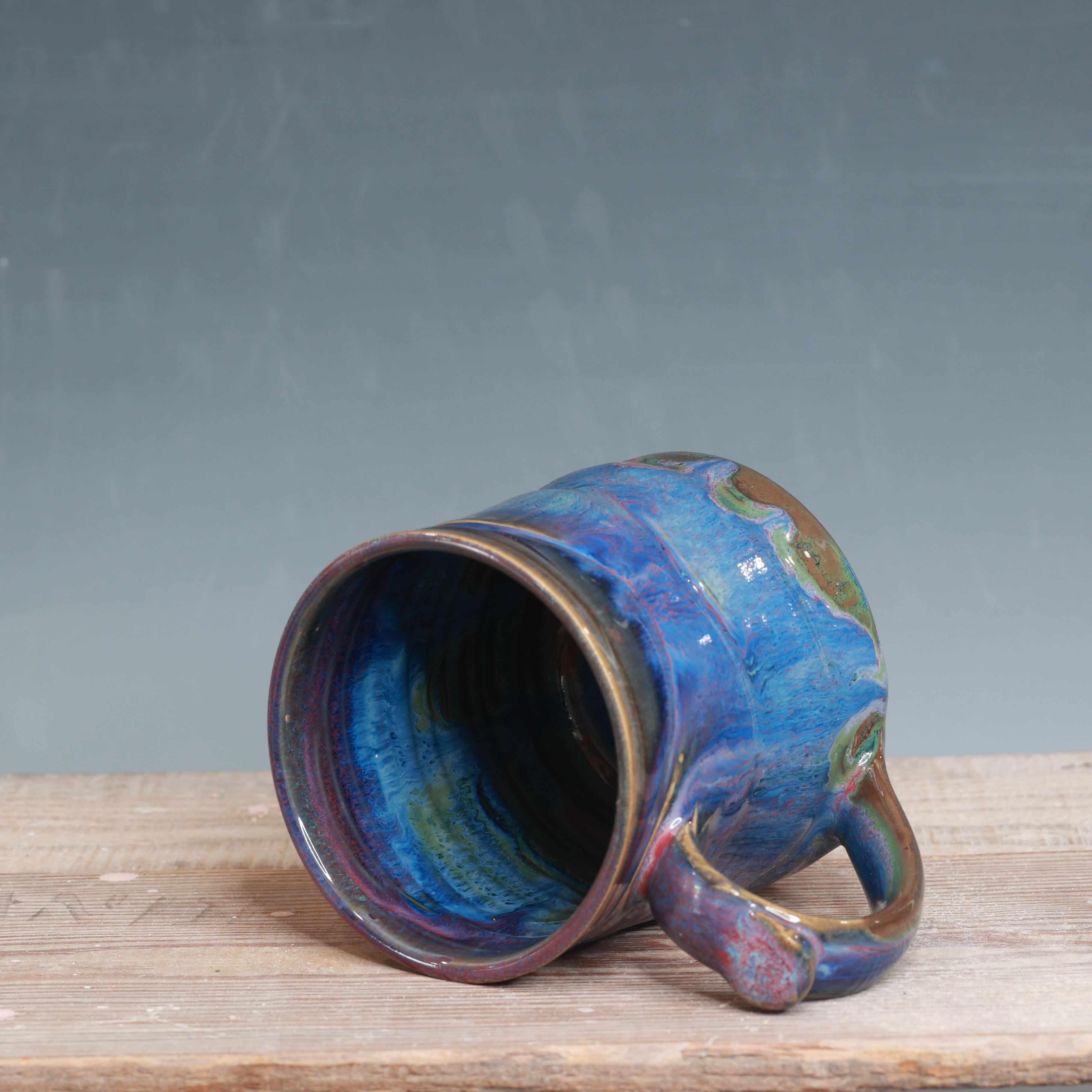 Blue Surf and Raspberry Mist Mug 16 oz.