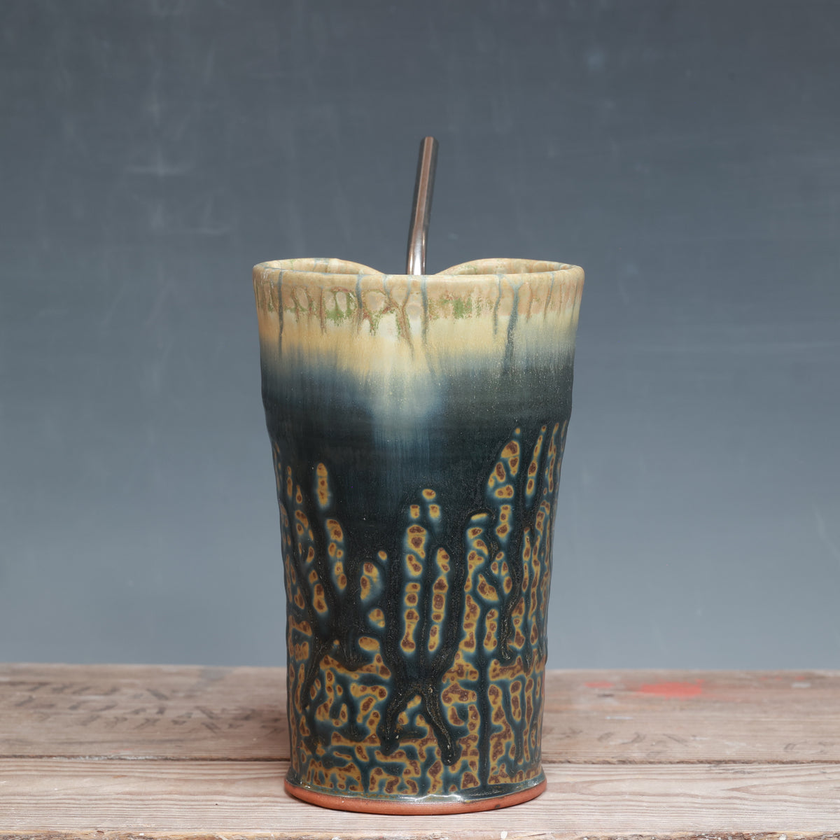 Blue Ash and Salt Straw Cup 15 oz.
