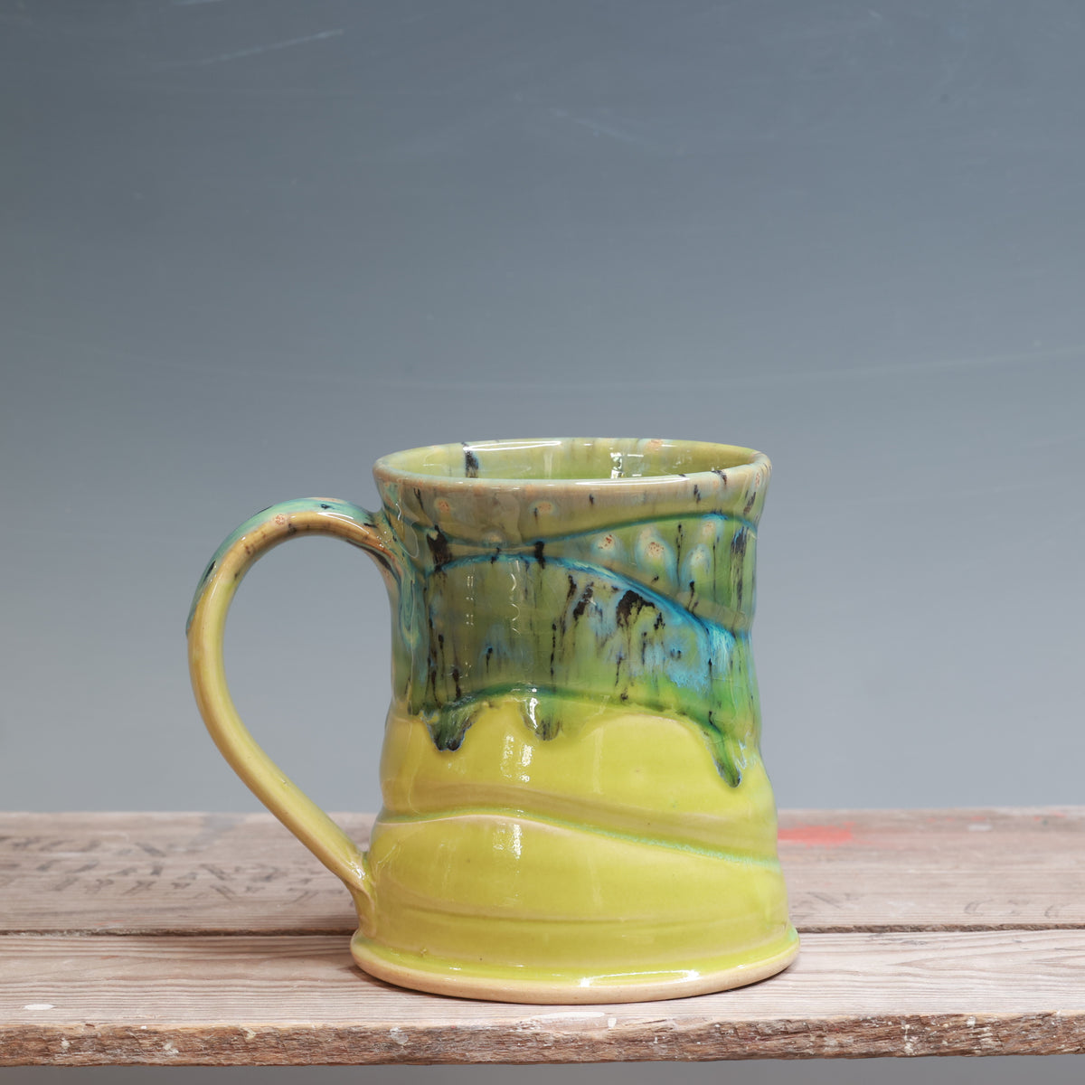 Aurora Green and Green Opal Mug 16 oz.