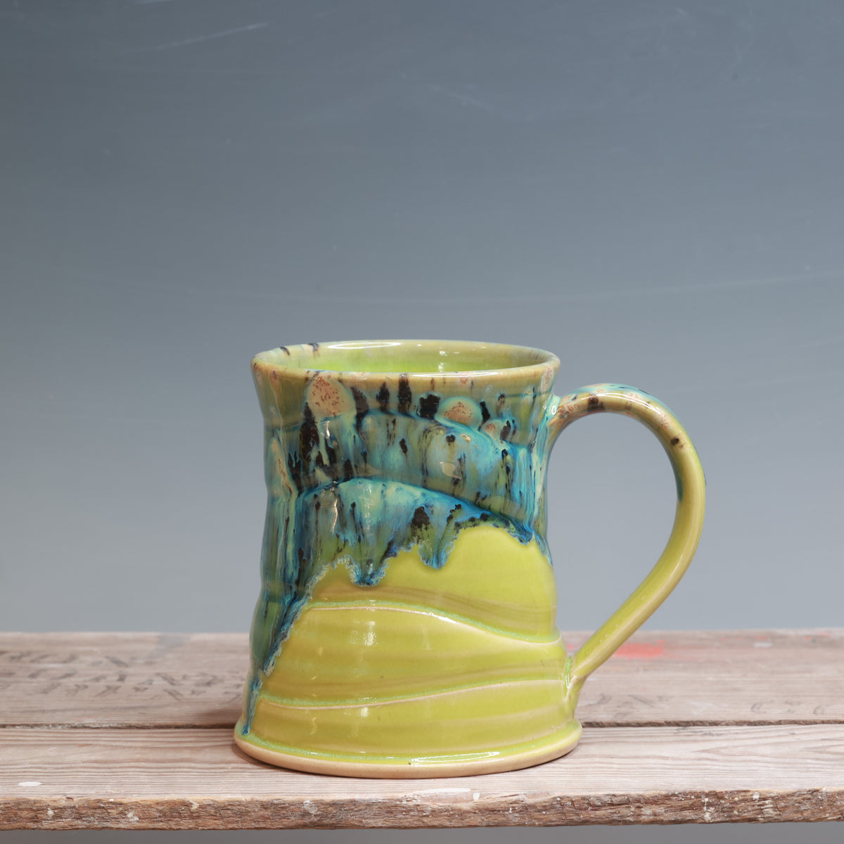 Aurora Green and Green Opal Mug 16 oz.