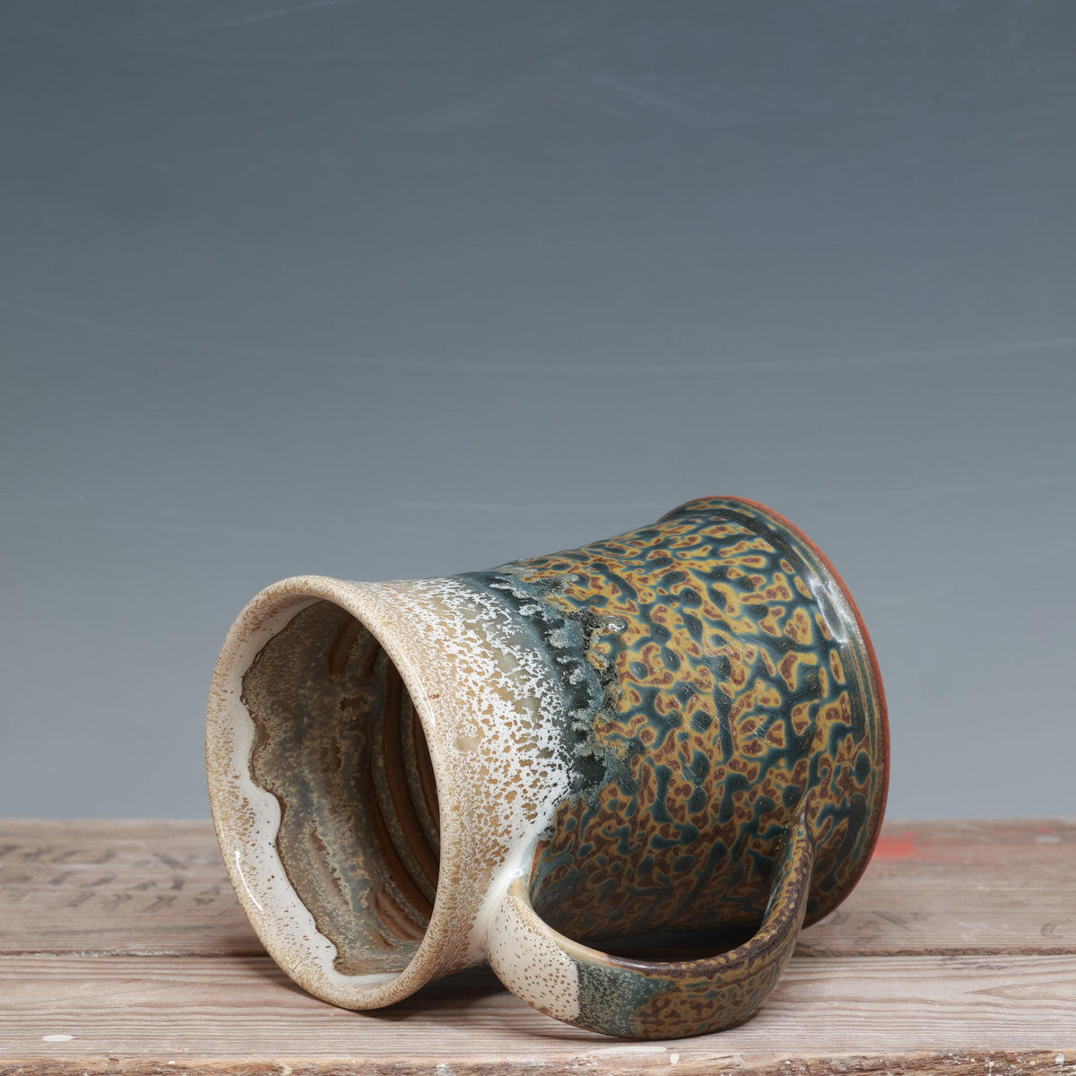 Blue ash and Alabaster Mug 16 oz.