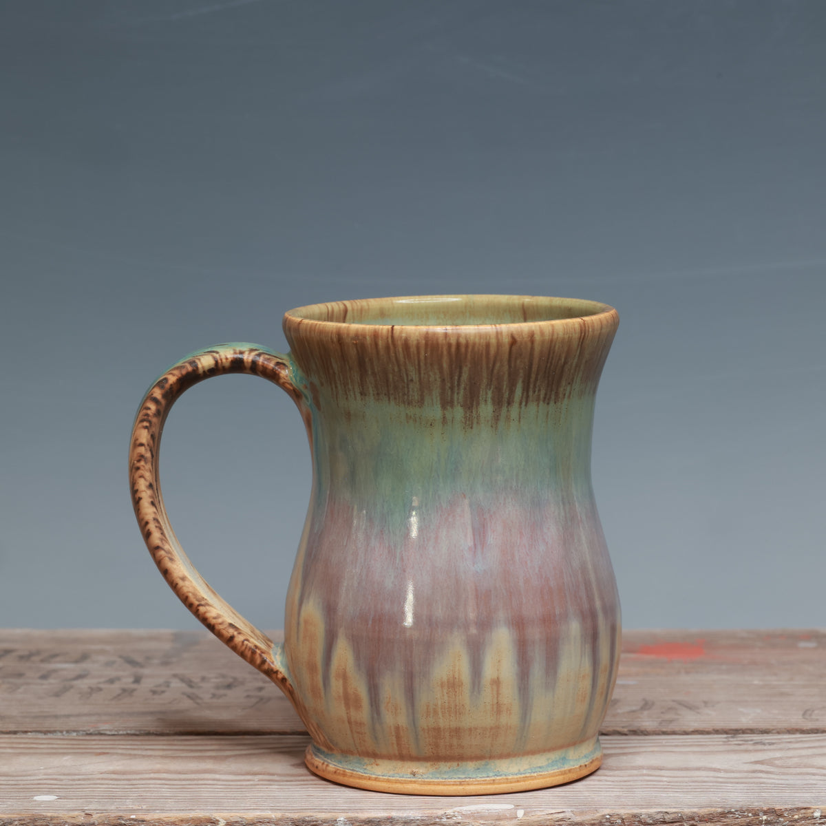 Sandstone and Green Tea Mug 16 oz.