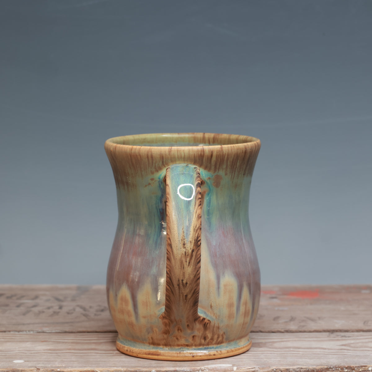Sandstone and Green Tea Mug 16 oz.