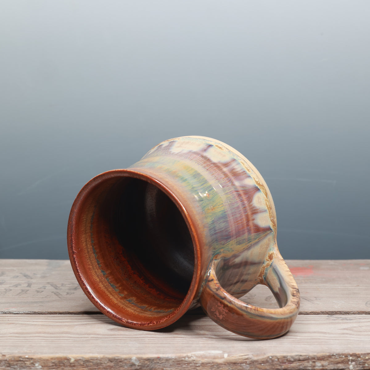 Sandstone and Copper Float Mug 13-14 oz.