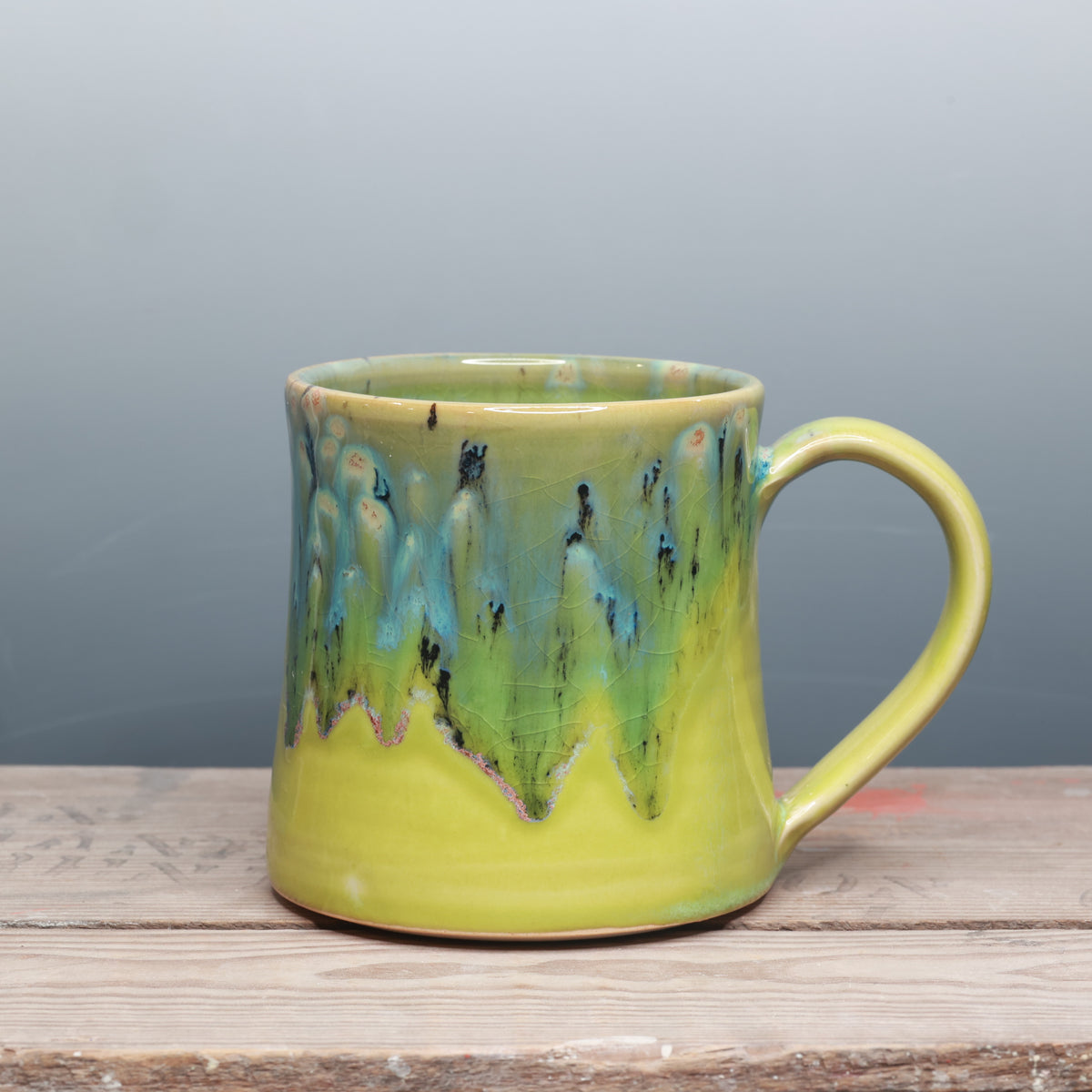 Aurora Green and Green Opal Happy to be Here Mug 16-18 oz.