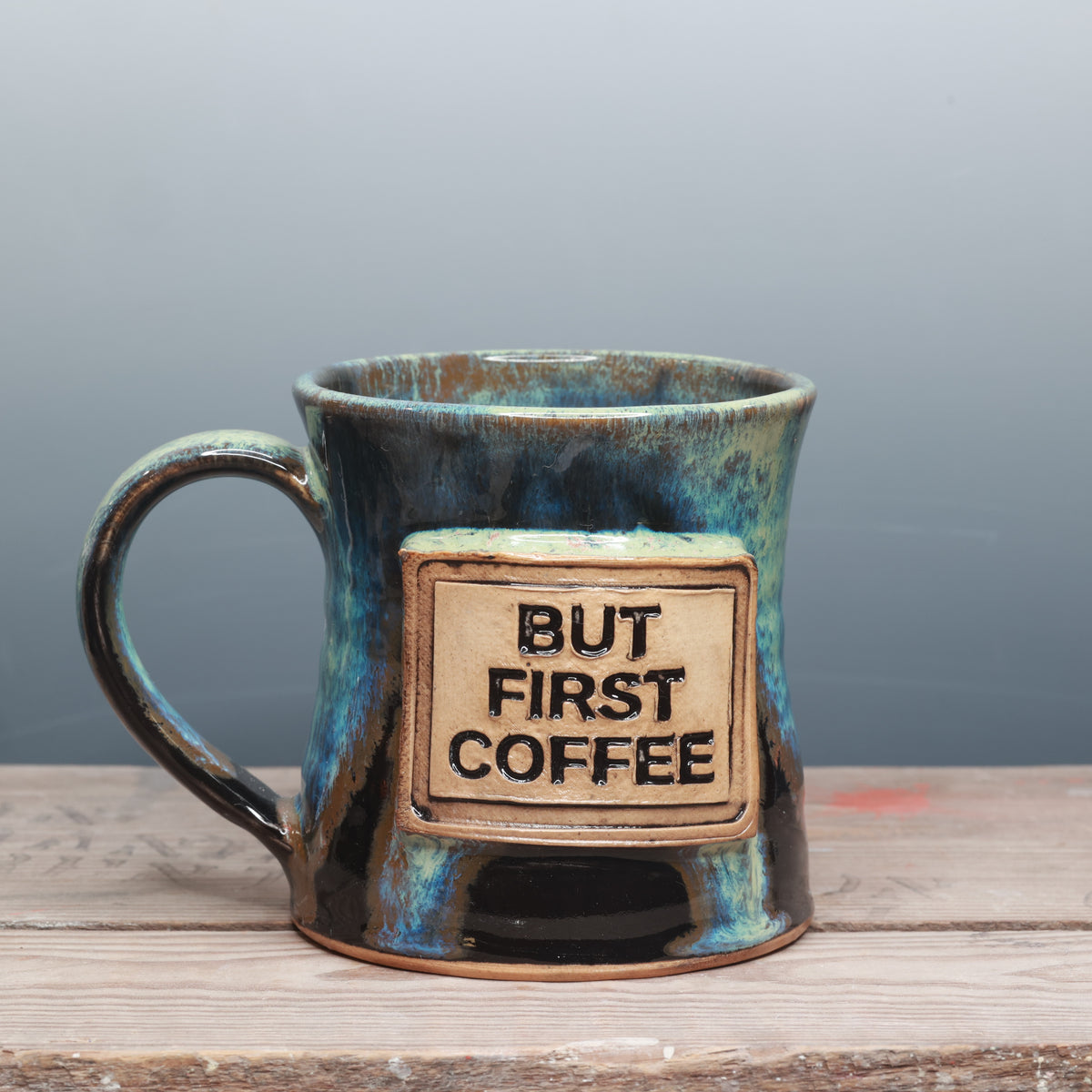 Northern Lights But First Coffee Mug 16 oz.