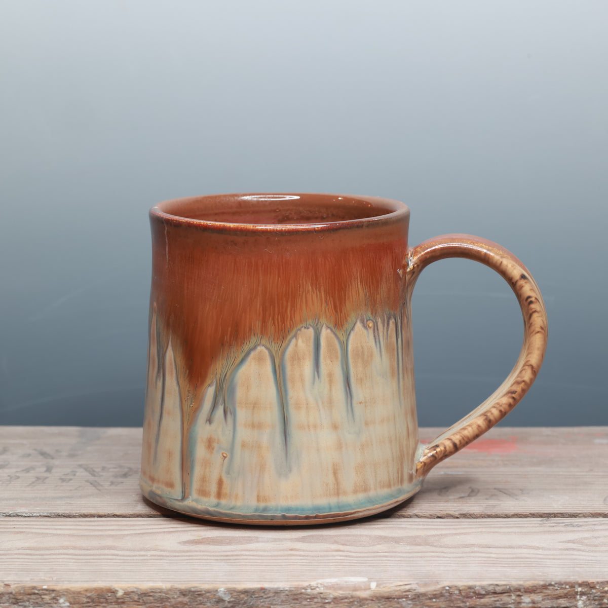 Sandstone and Copper Float But First Coffee Mug 17 oz.