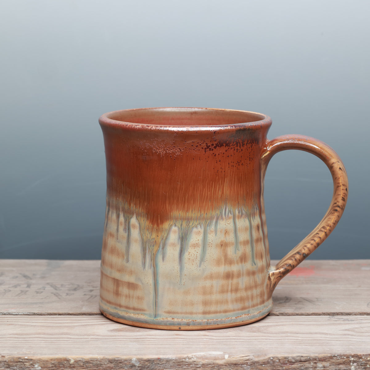Sandstone and Copper Float But First Coffee Mug 17 oz.