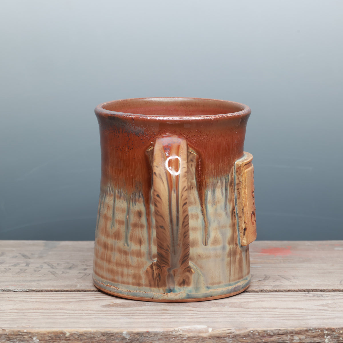 Sandstone and Copper Float But First Coffee Mug 17 oz.