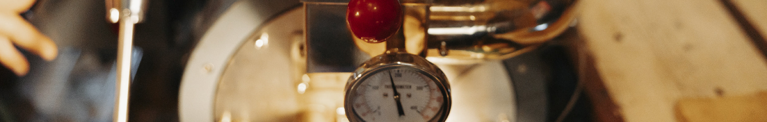 Pressure Gauge on a coffee roasting machine